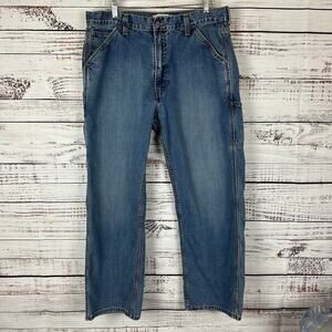 Mens Levis Y2K Medium Wash Denim Capenter Jeans Loose Straight Baggy Skate 36X30